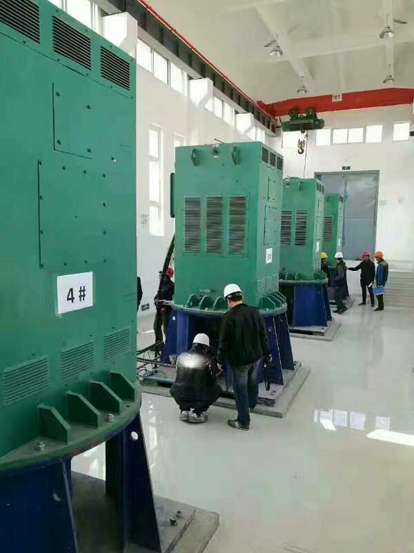 YKK4001-4某污水处理厂使用我厂的立式高压电机安装现场